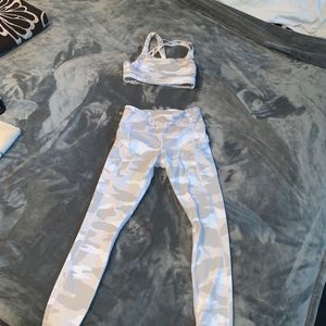 Athleta  cream camo sold as a set